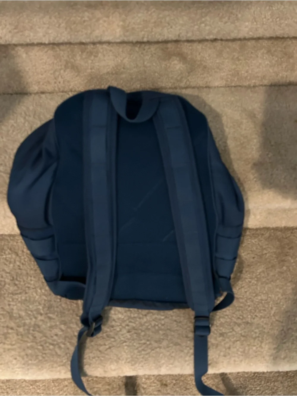 Kenzo Navy Blue Men's Backpack with Badge Accents
